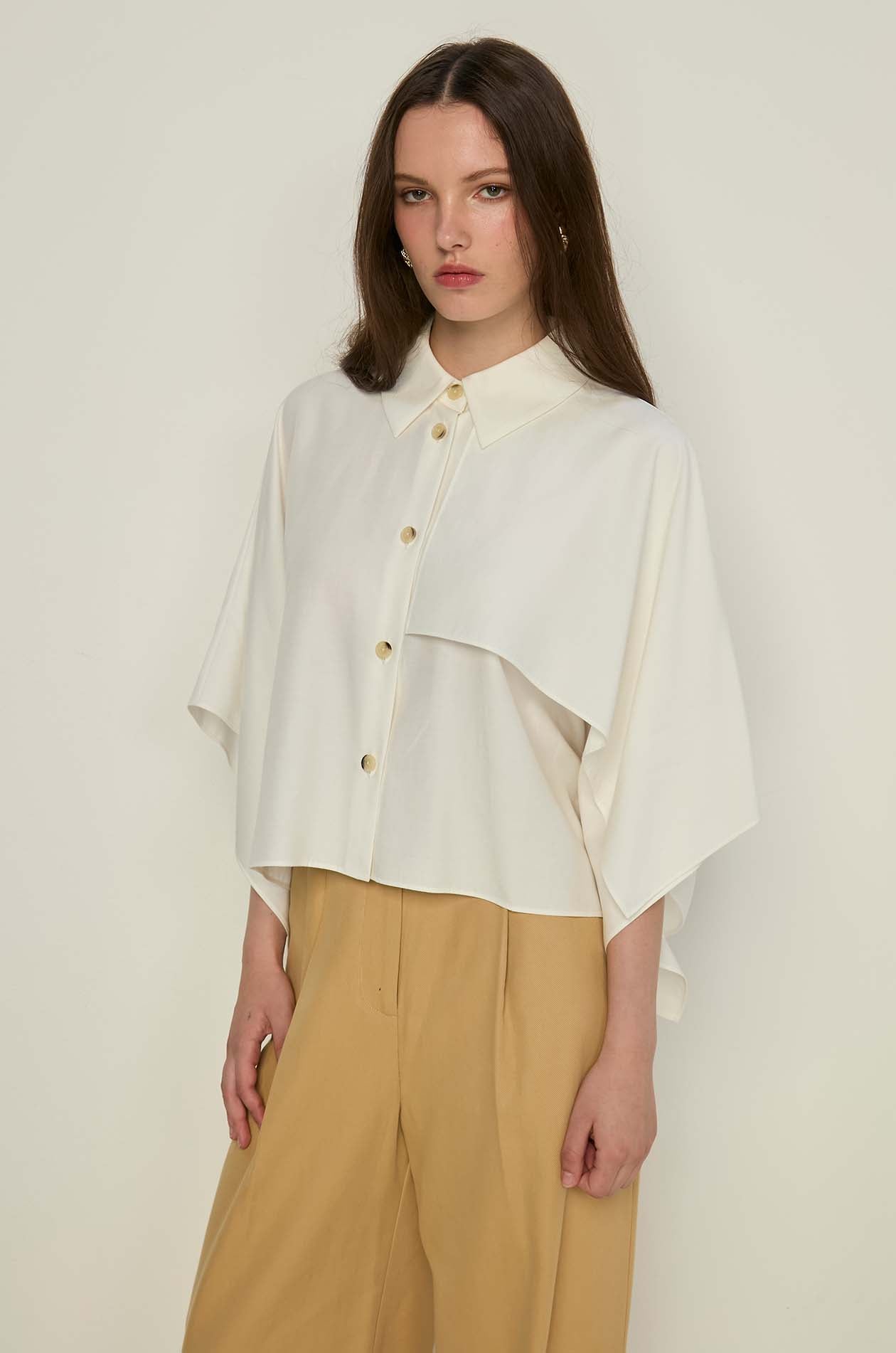 BUTTON-UP CROPPED SHIRT