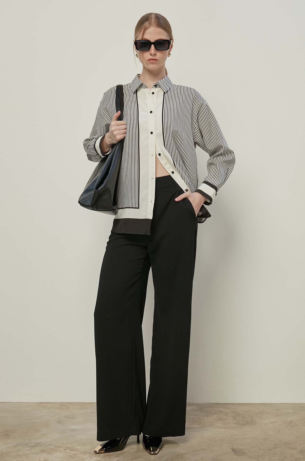 MULTI STRIPED BUTTON-UP SHIRT