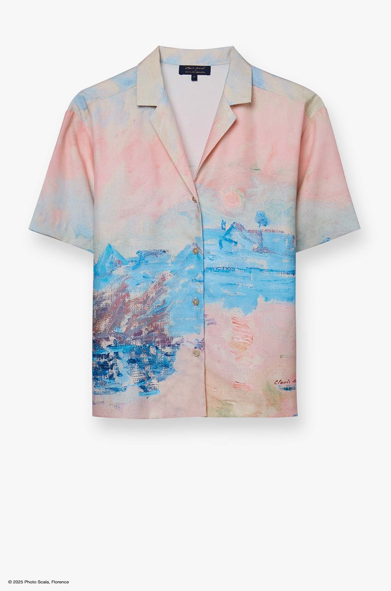 SUNSET AT LAVACOURT MONET BUTTON-UP SHIRT