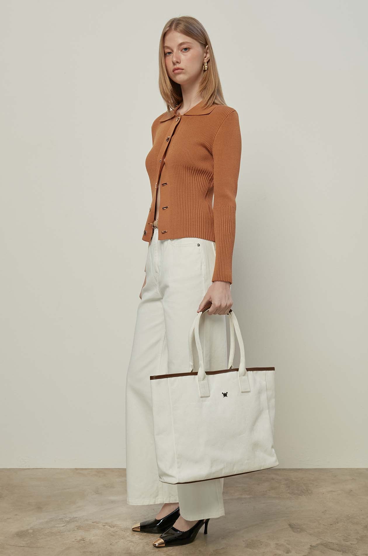 LONG SLEEVE BUTTON-UP CARDIGAN