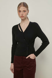 LONG SLEEVE WRAP TOP