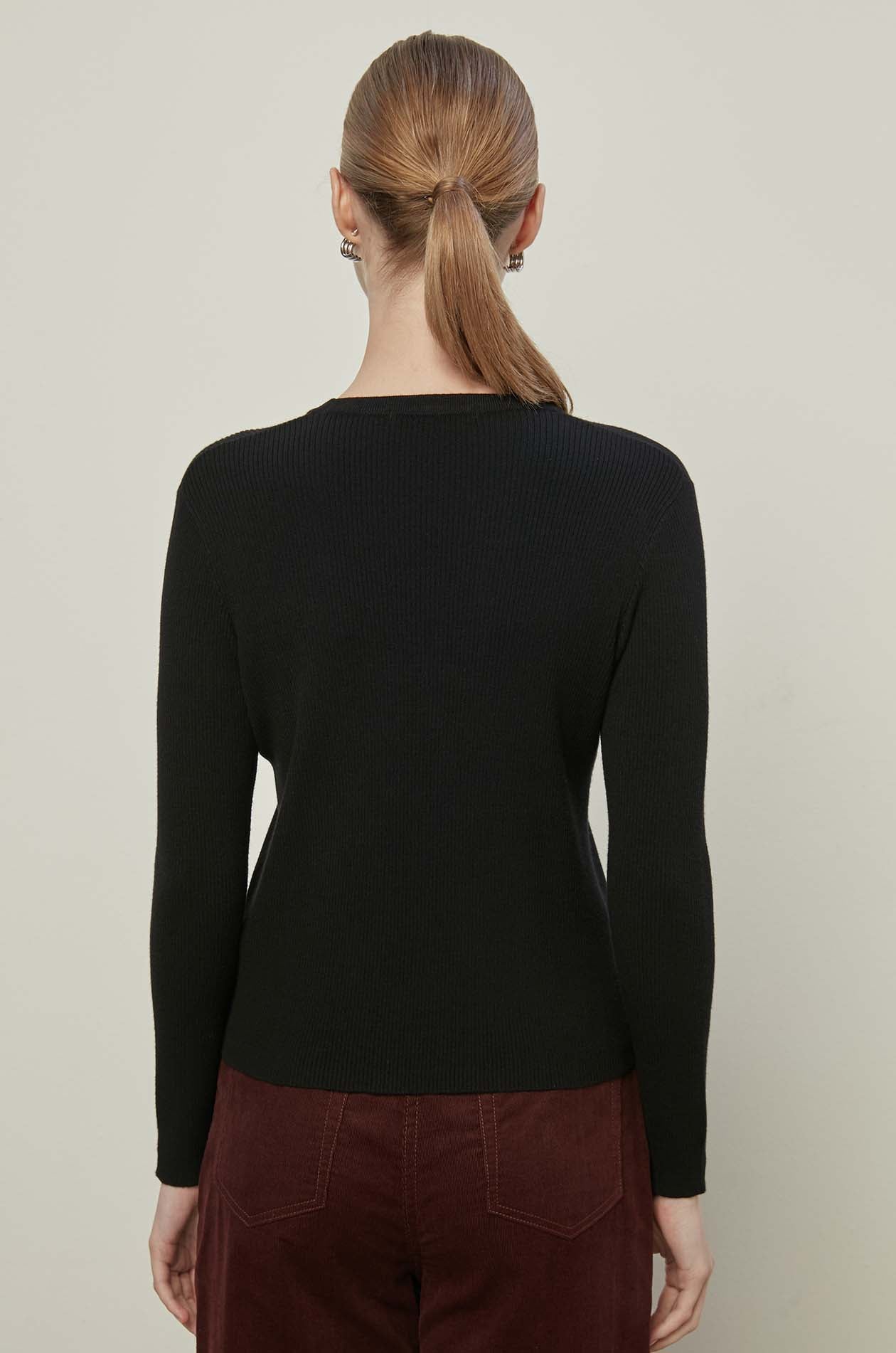 LONG SLEEVE WRAP TOP