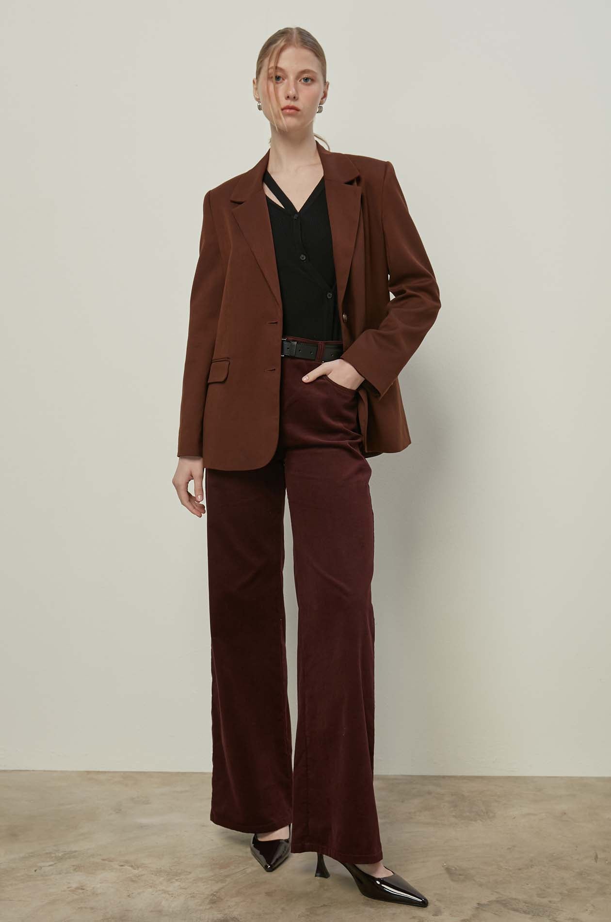 LONG SLEEVE WRAP TOP