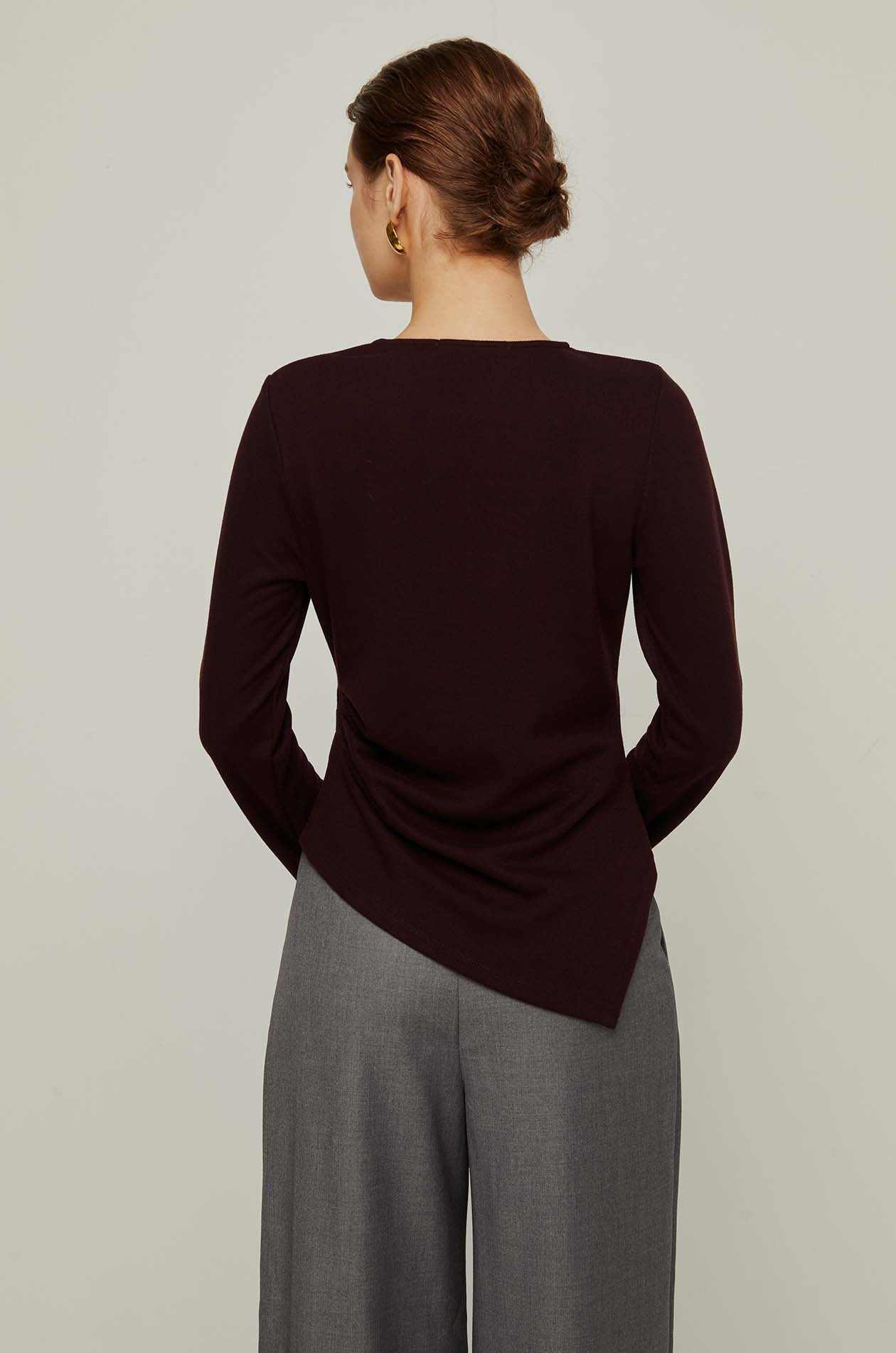 ASYMMETRIC LONG SLEEVE TOP
