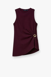 SLEEVELESS DRAPED TOP