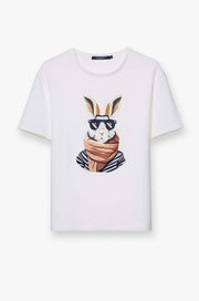 TRENDY RABBIT GRAPHIC TEE