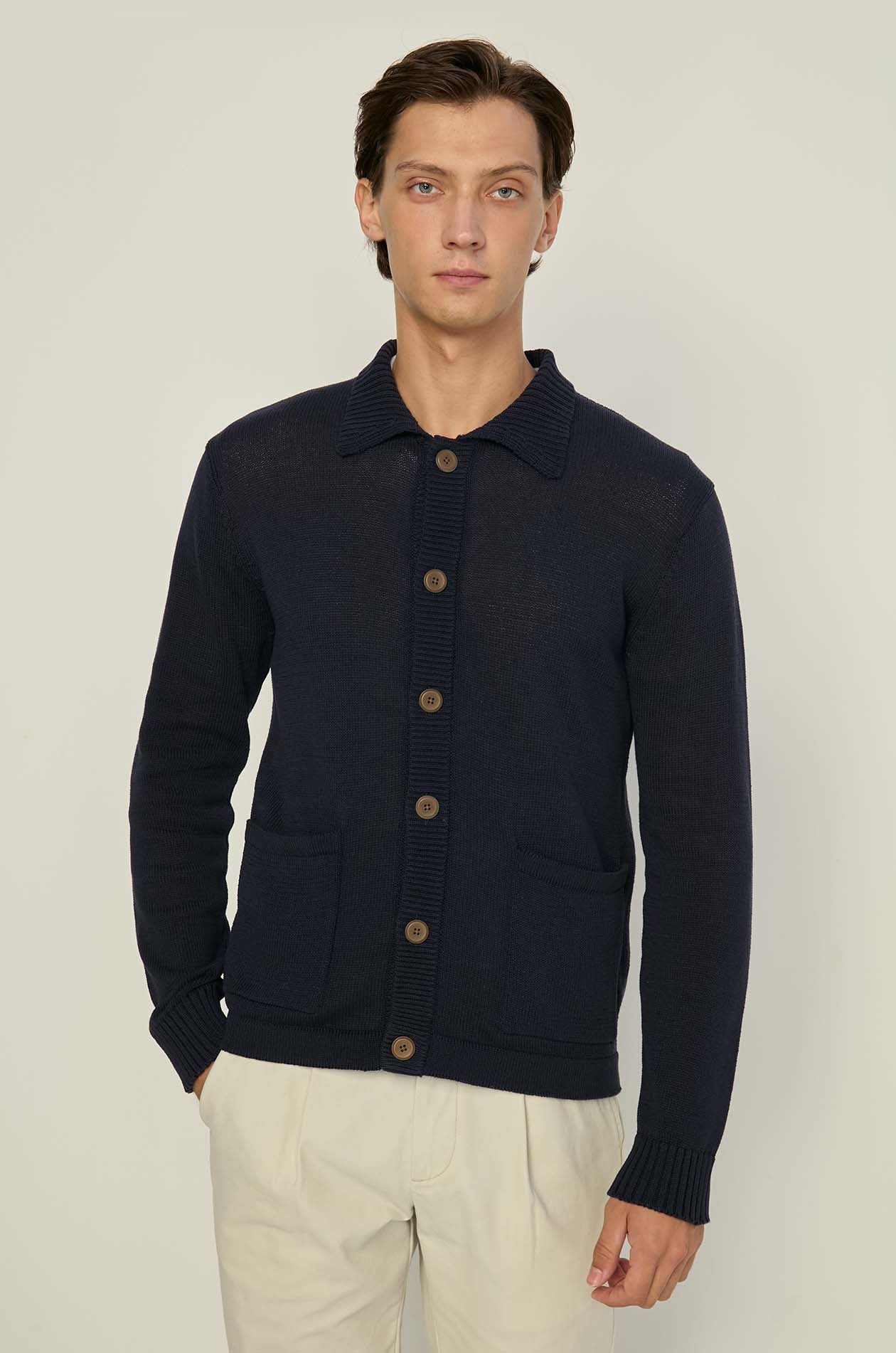 TEXTURED KNITTED JACKET