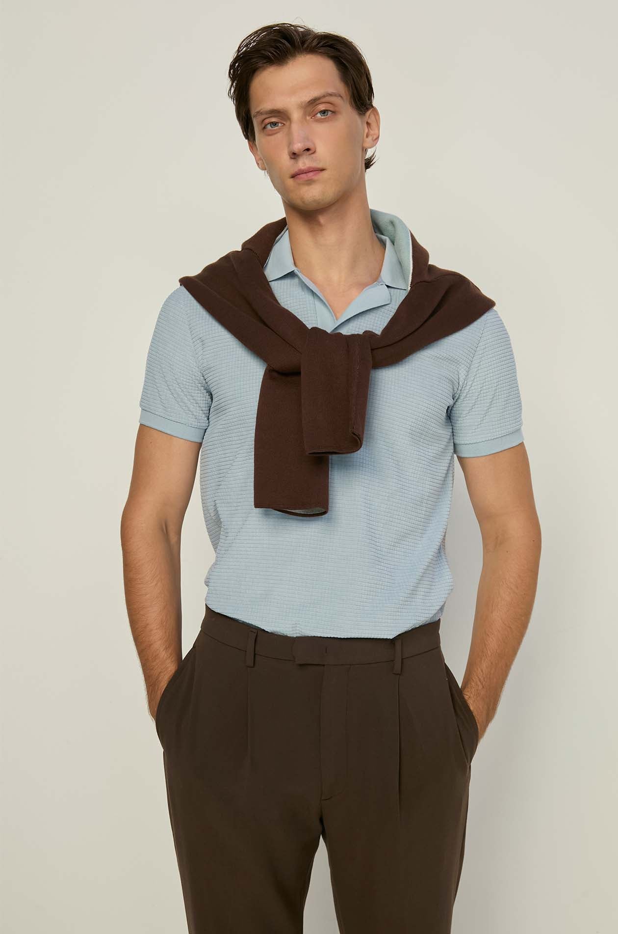 WAFFLE TEXTURED POLO