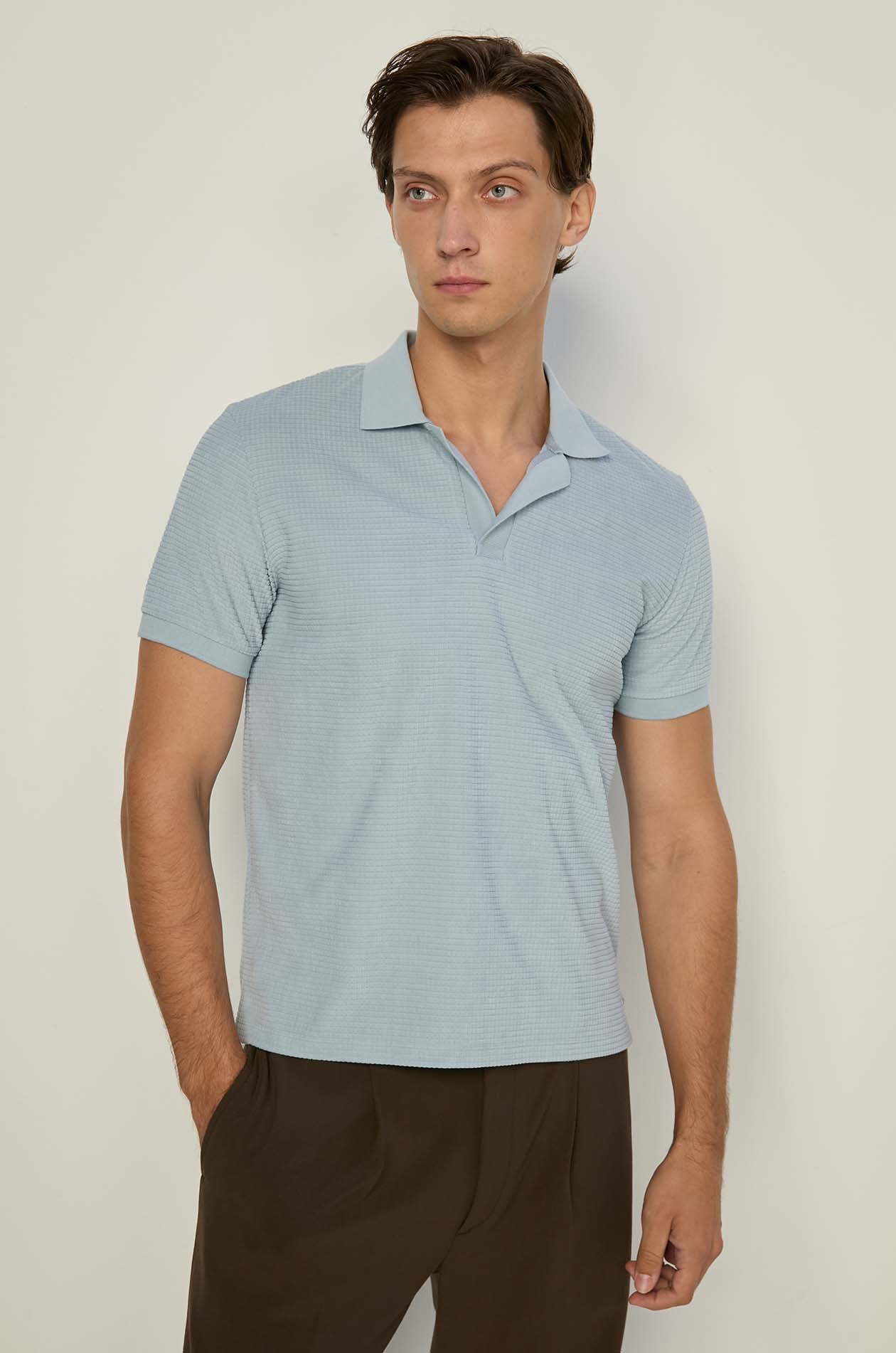 WAFFLE TEXTURED POLO