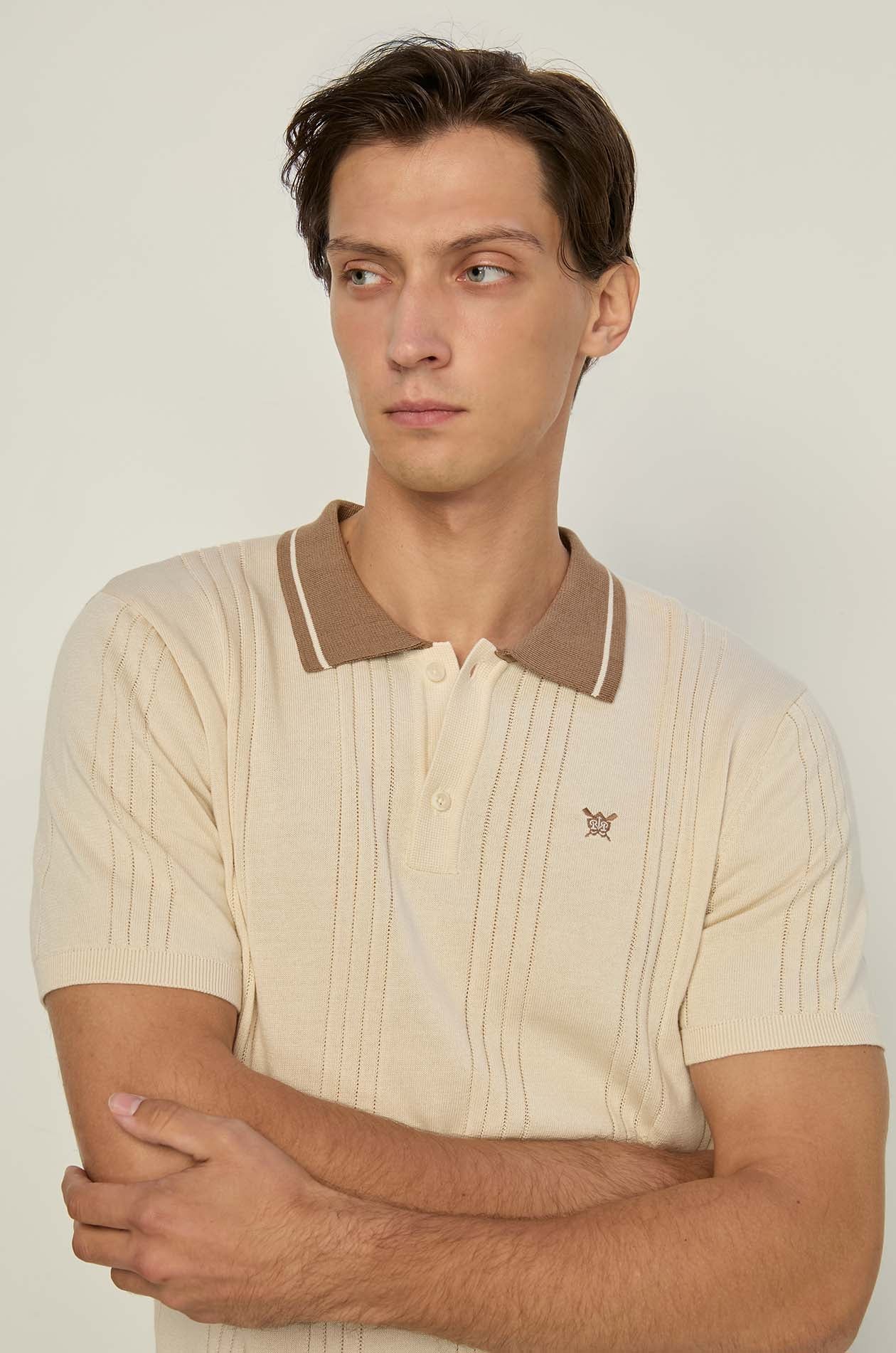 RIBBED TEXTURED POLO