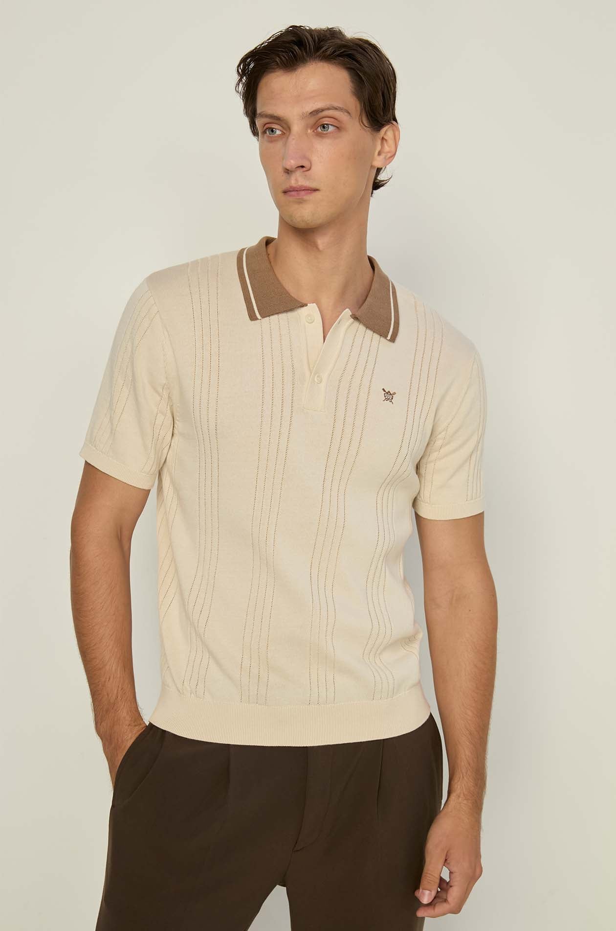 RIBBED TEXTURED POLO