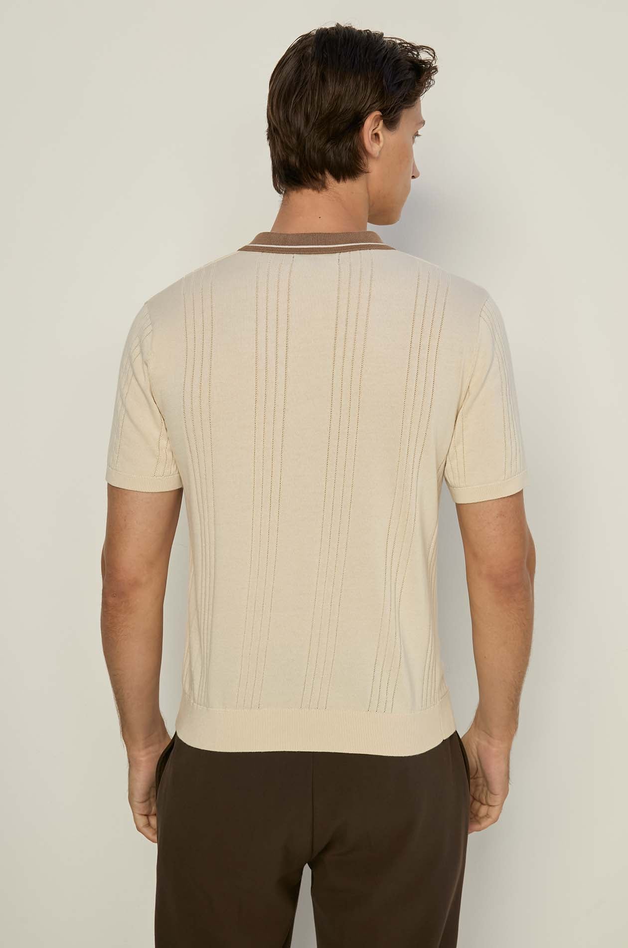 RIBBED TEXTURED POLO