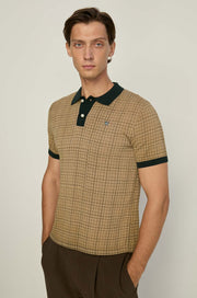BRITISH CHECKERED KNITTED POLO
