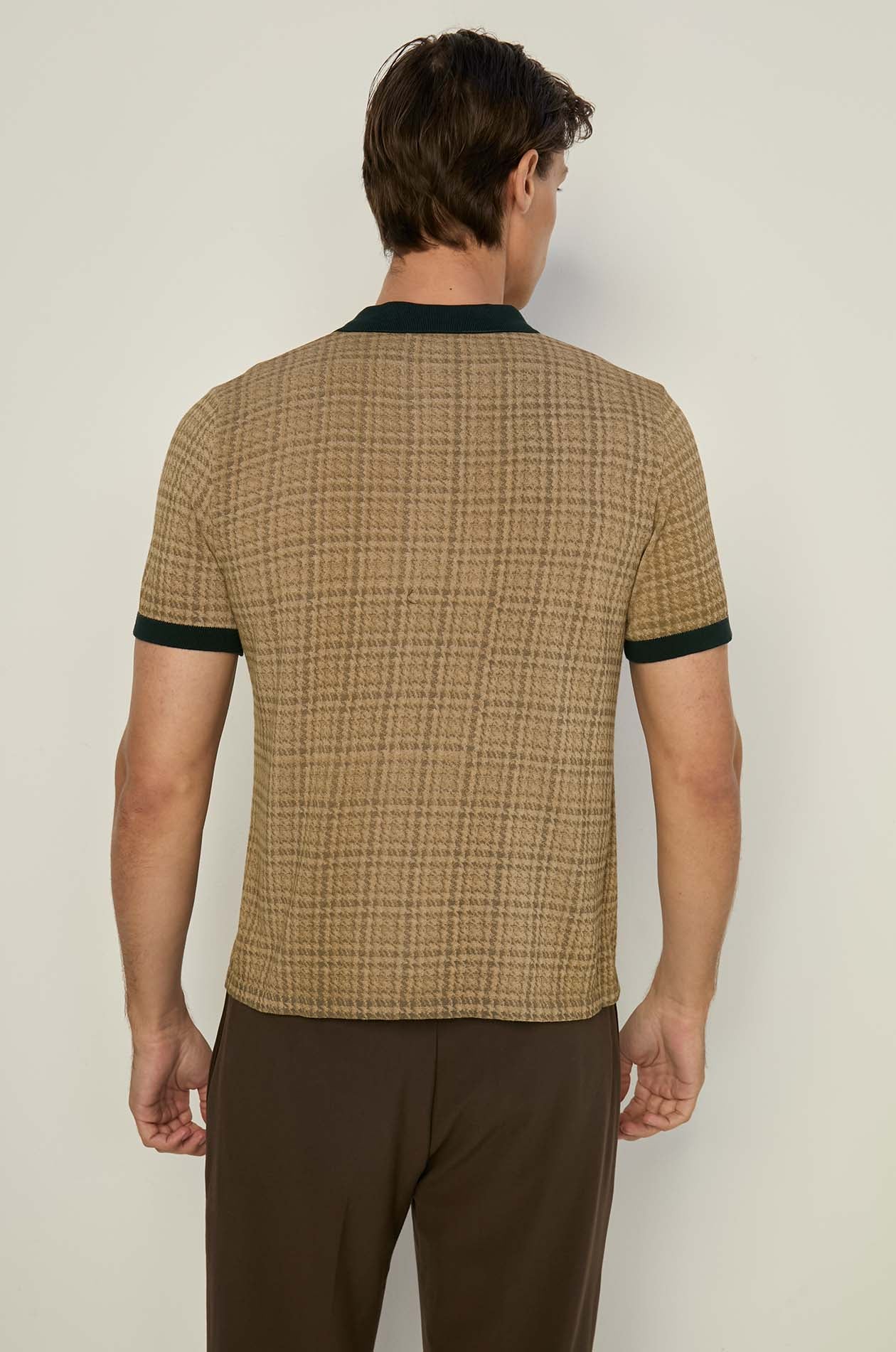 BRITISH CHECKERED KNITTED POLO