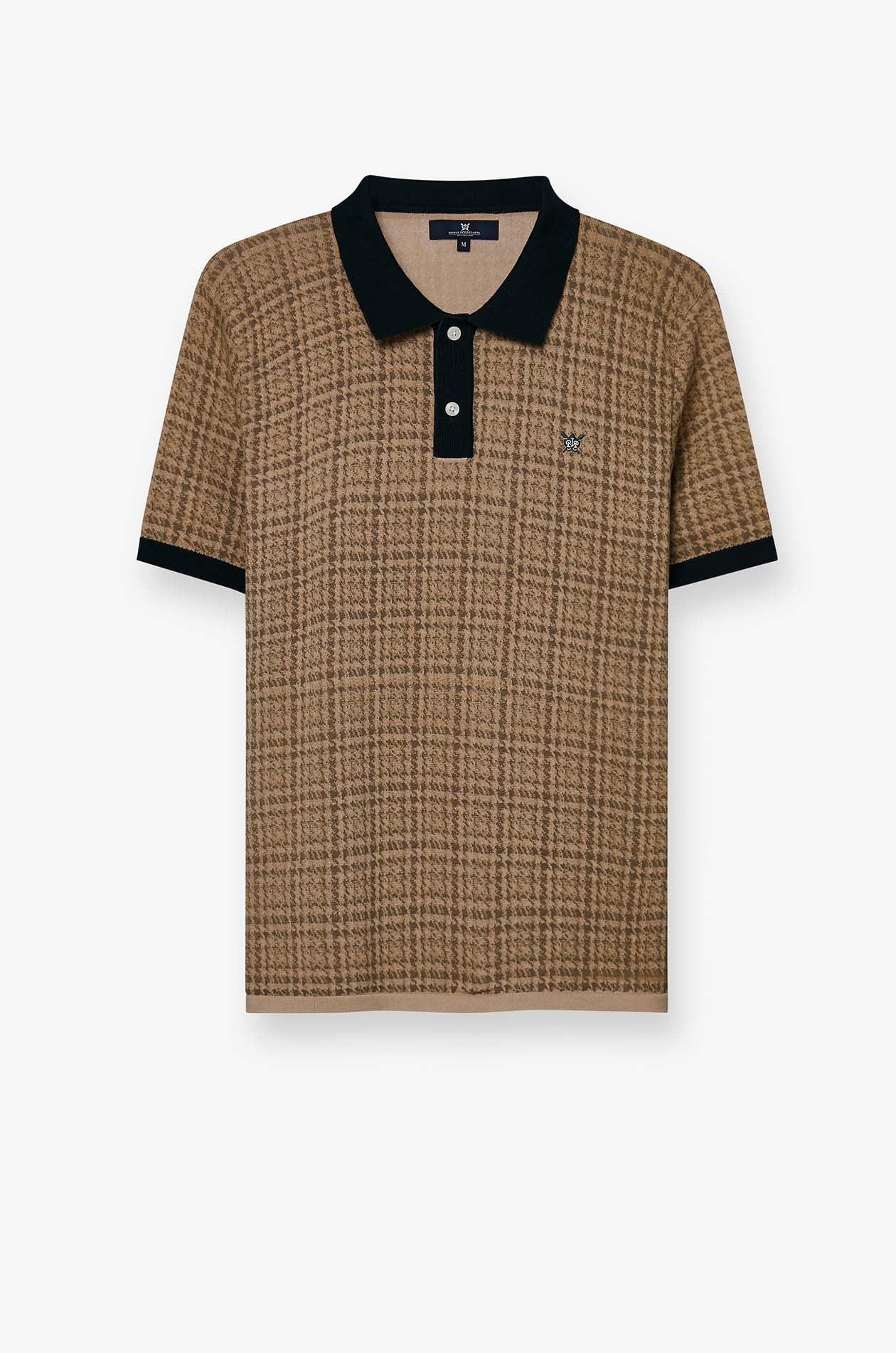 BRITISH CHECKERED KNITTED POLO