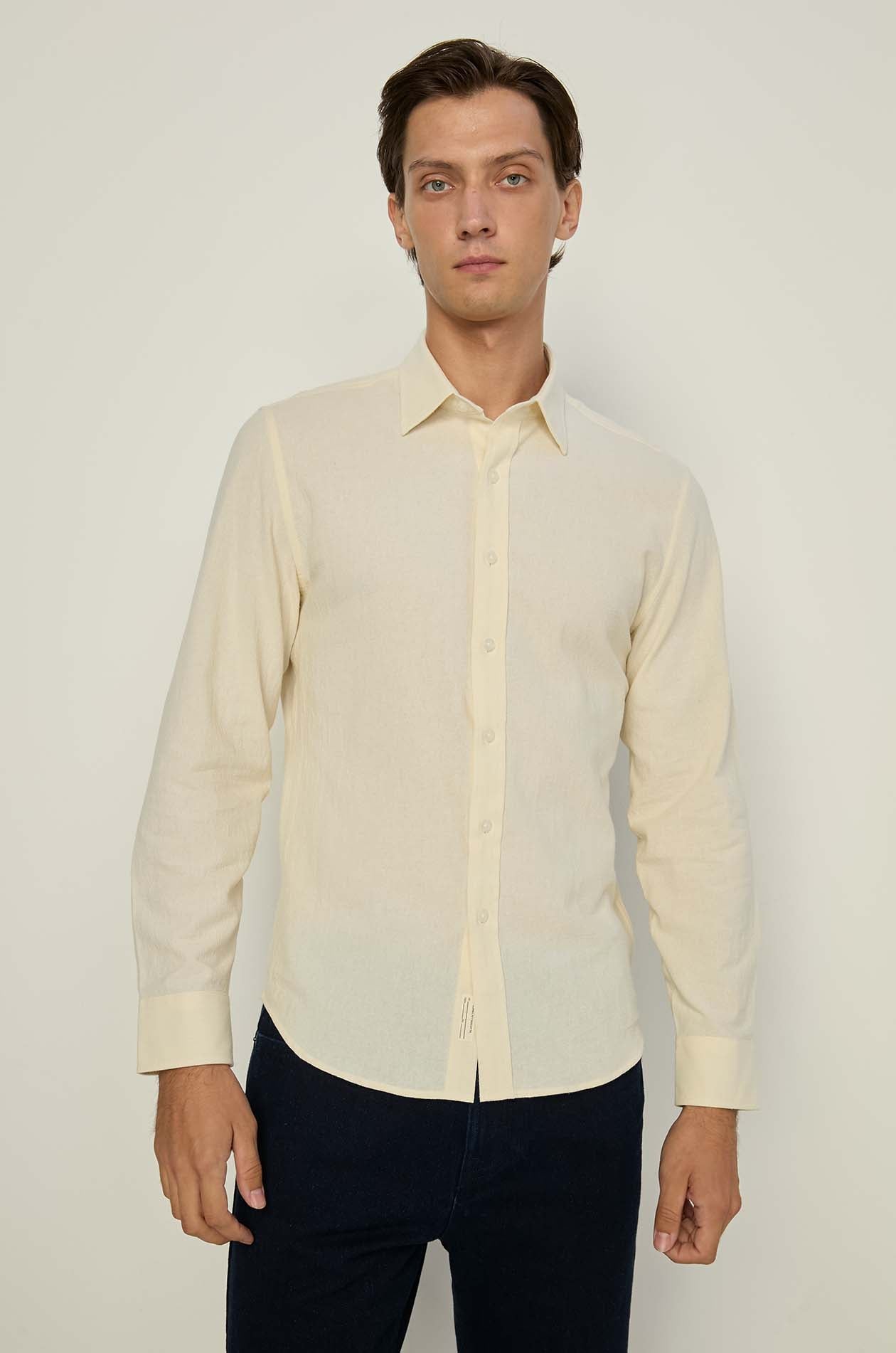 BASIC LONG SLEEVE COTTON SHIRT