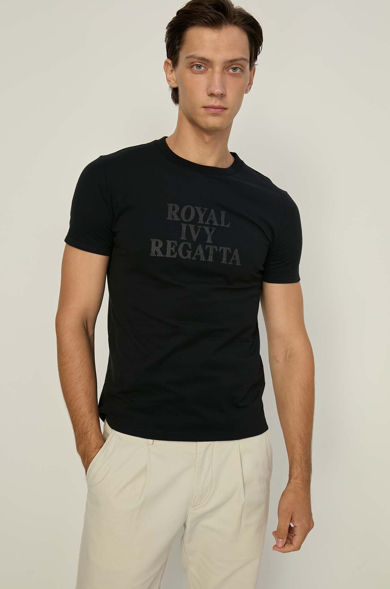 TYPO LOGO ON TONE GRAPHIC TEE