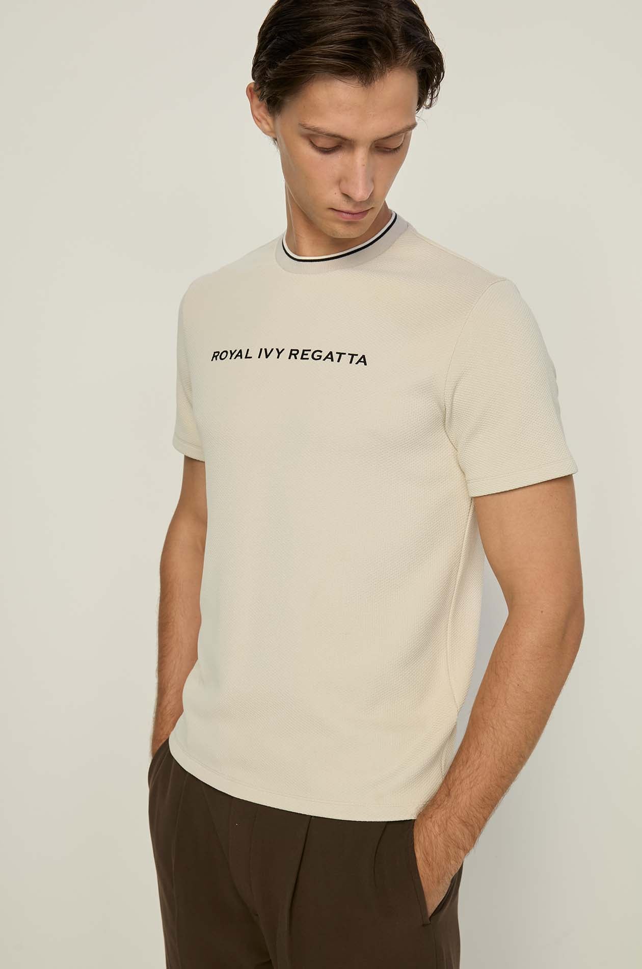 WAFFLE TEXTURED LOGO TEE