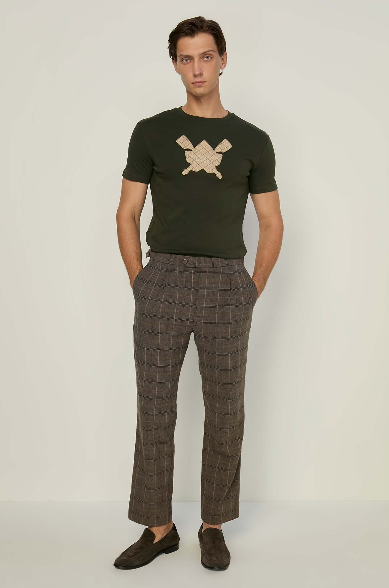 CHECKERED LOGO PATCH TEE