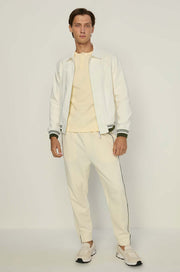 OFF WHITE LONG SLEEVE RIBBED TEE