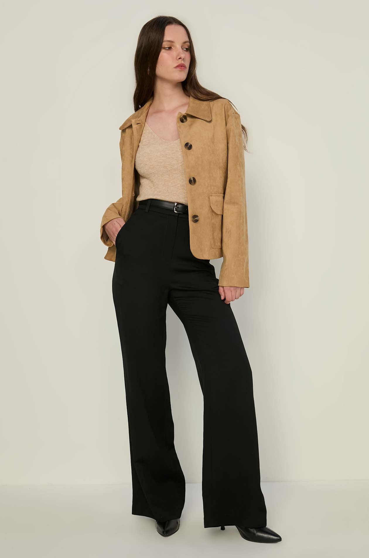 BLACK FLARED PANTS