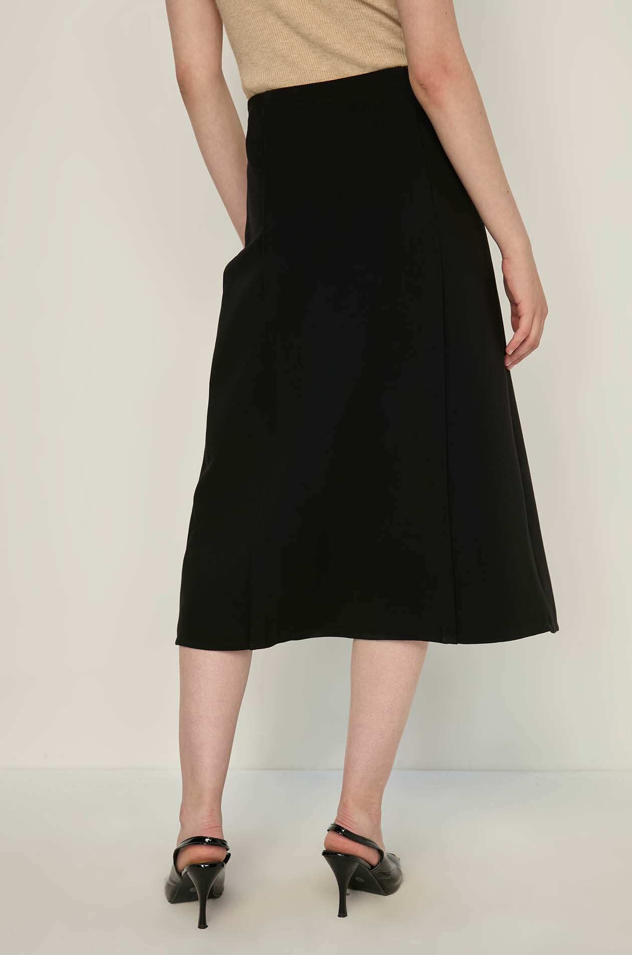 BUTTONED MIDI SKIRT