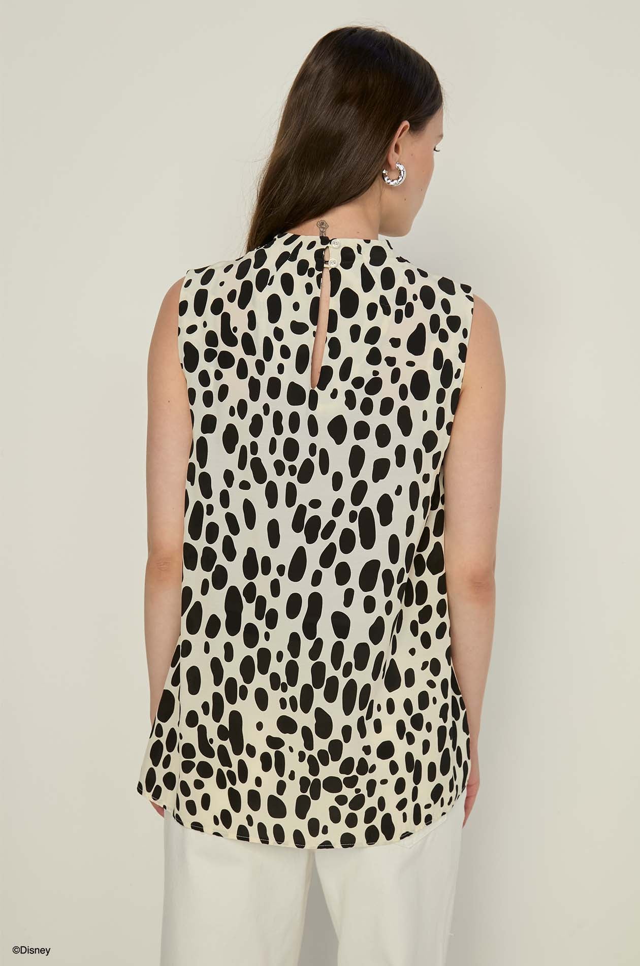 SLEEVELESS PRINTED TOP