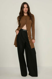 LONGLINE KNITTED CARDIGAN