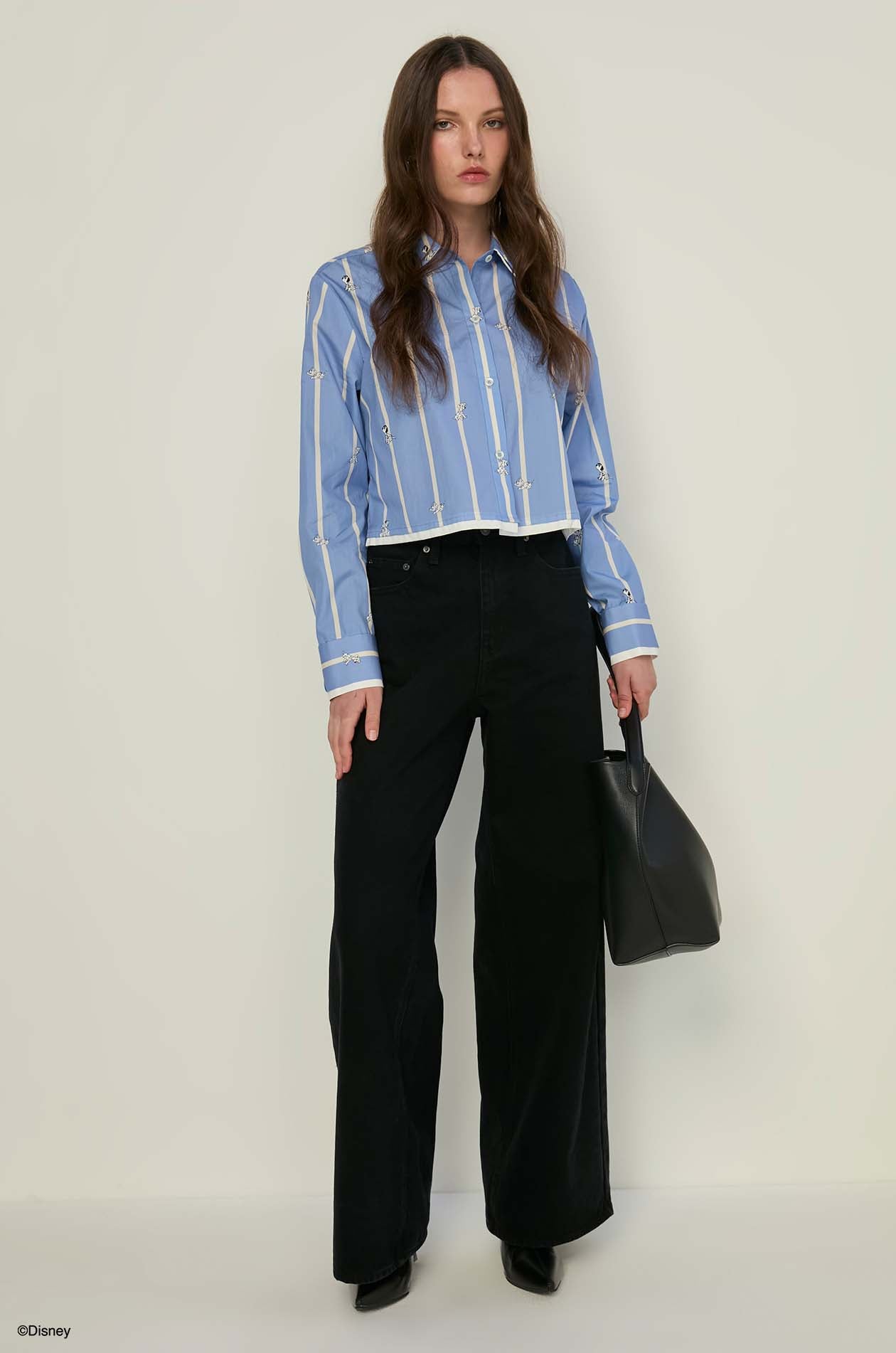 DALMATIANS STRIPE CROPPED SHIRT