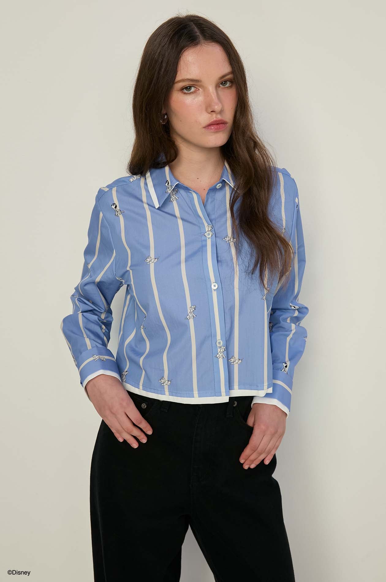 DALMATIANS STRIPE CROPPED SHIRT