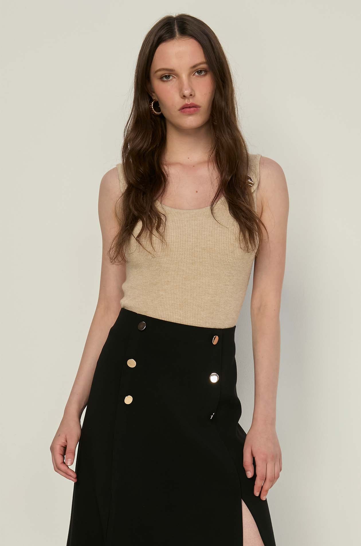 KNIT CROPPED TOP