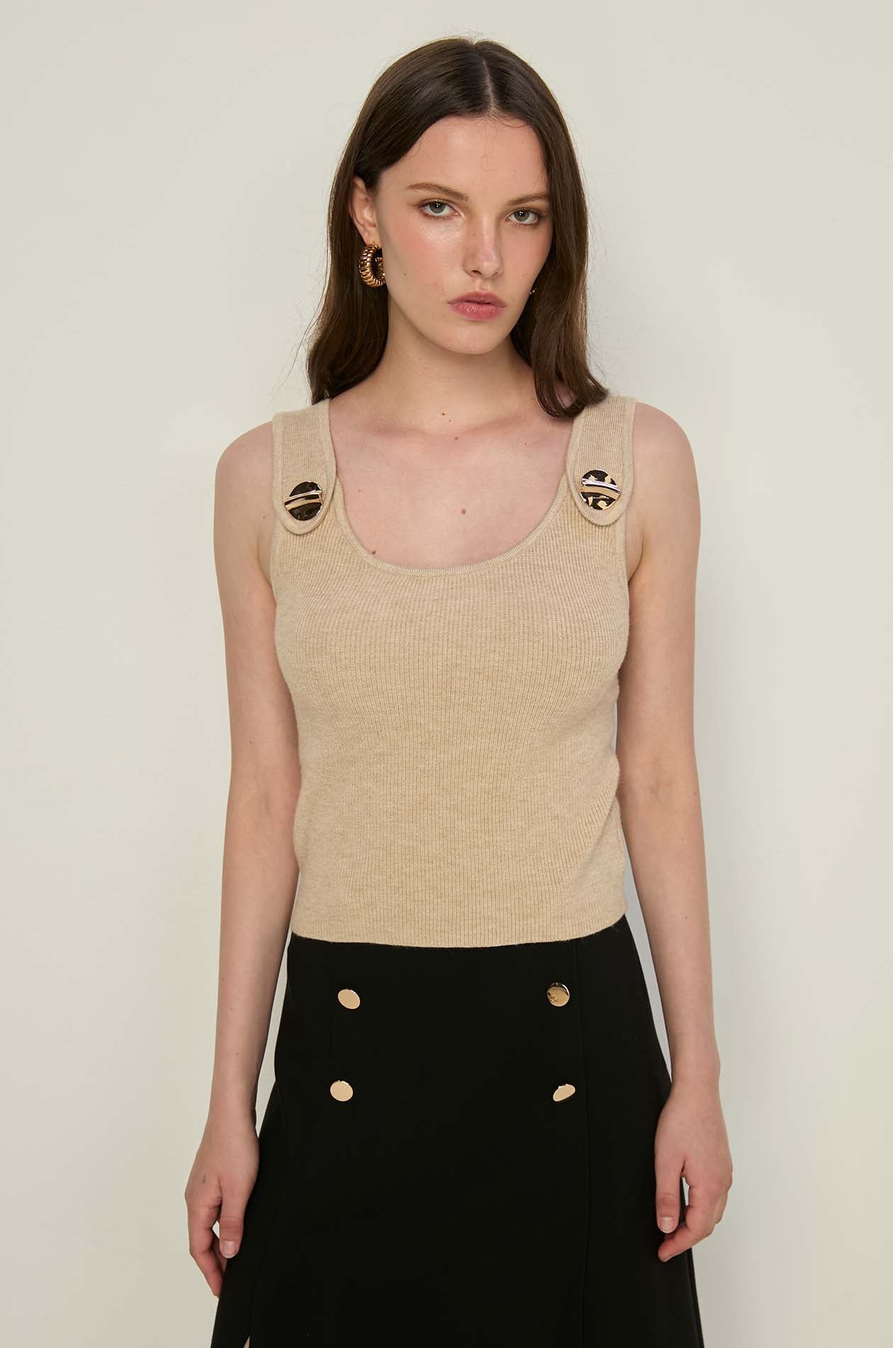 KNIT CROPPED TOP