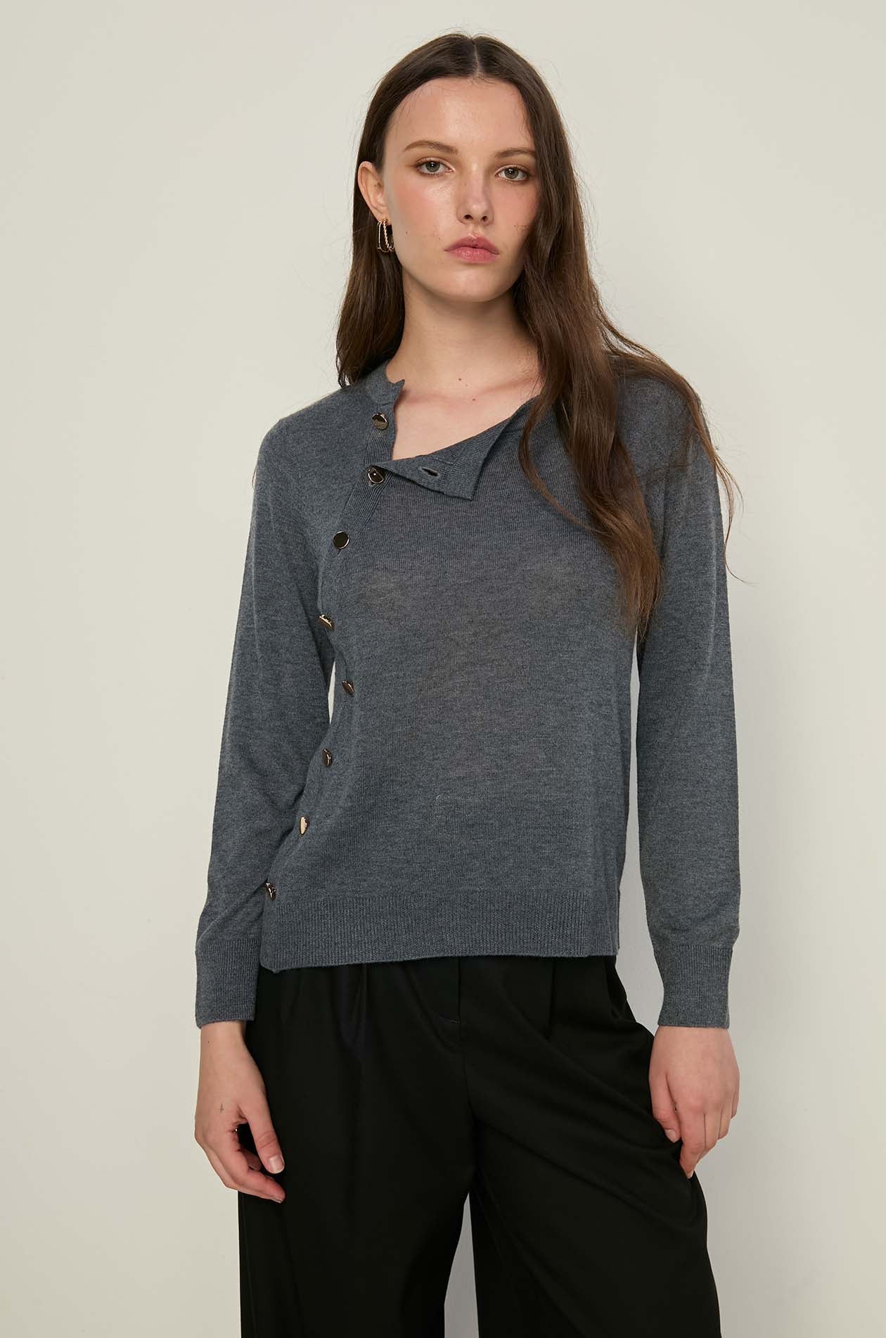 LONG SLEEVE KNITTED TOP