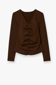 LONG SLEEVE RUCHED TOP