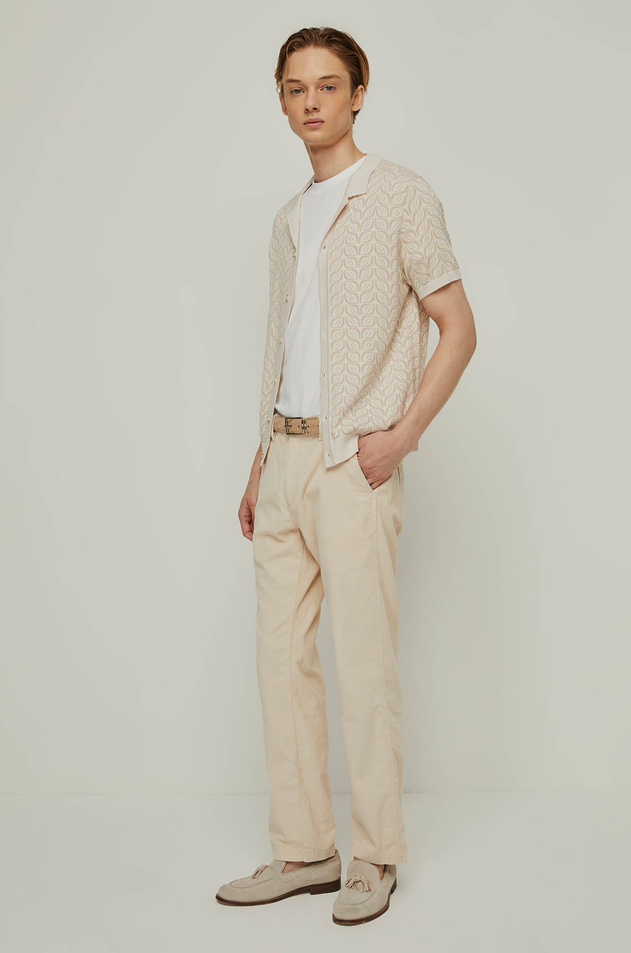 LEAF PRINTED HAWAII SHIRT