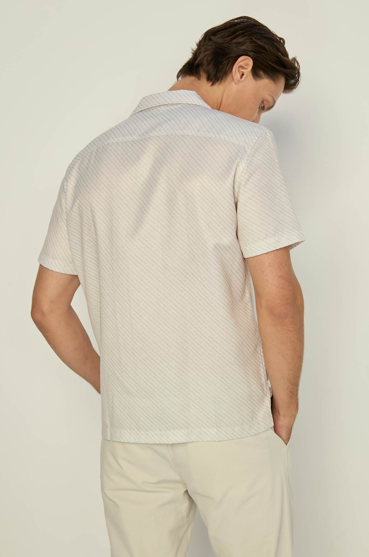 SHORT SLEEVE JACQUARD TWILL SHIRT