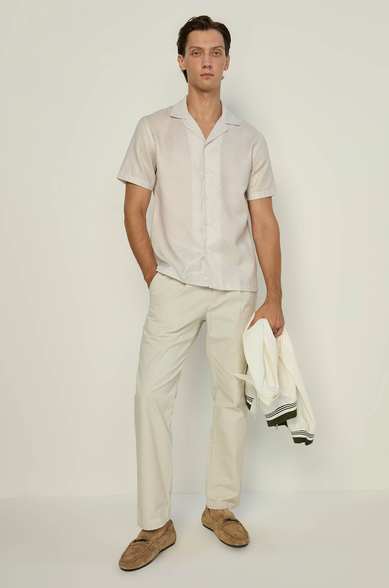 SHORT SLEEVE JACQUARD TWILL SHIRT