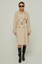 BEIGE CLASSIC TRENCH COAT