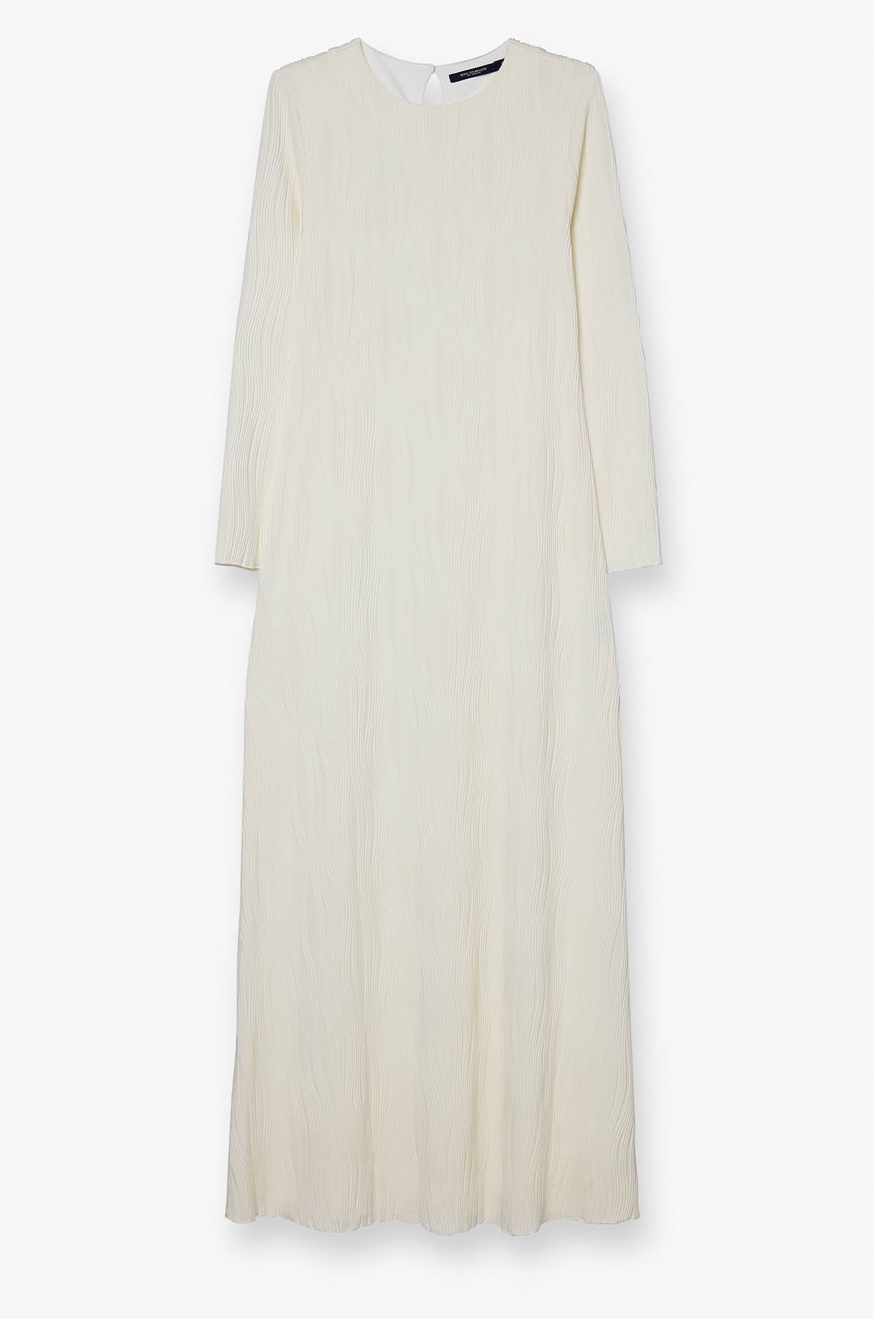 LONG SLEEVE PLEATED MAXI DRESS