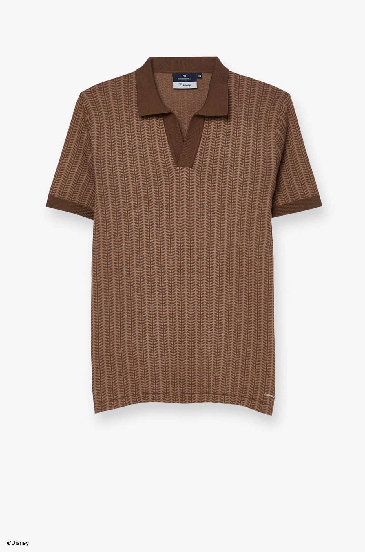 HERRINGBONE LEAF KNITTED POLO