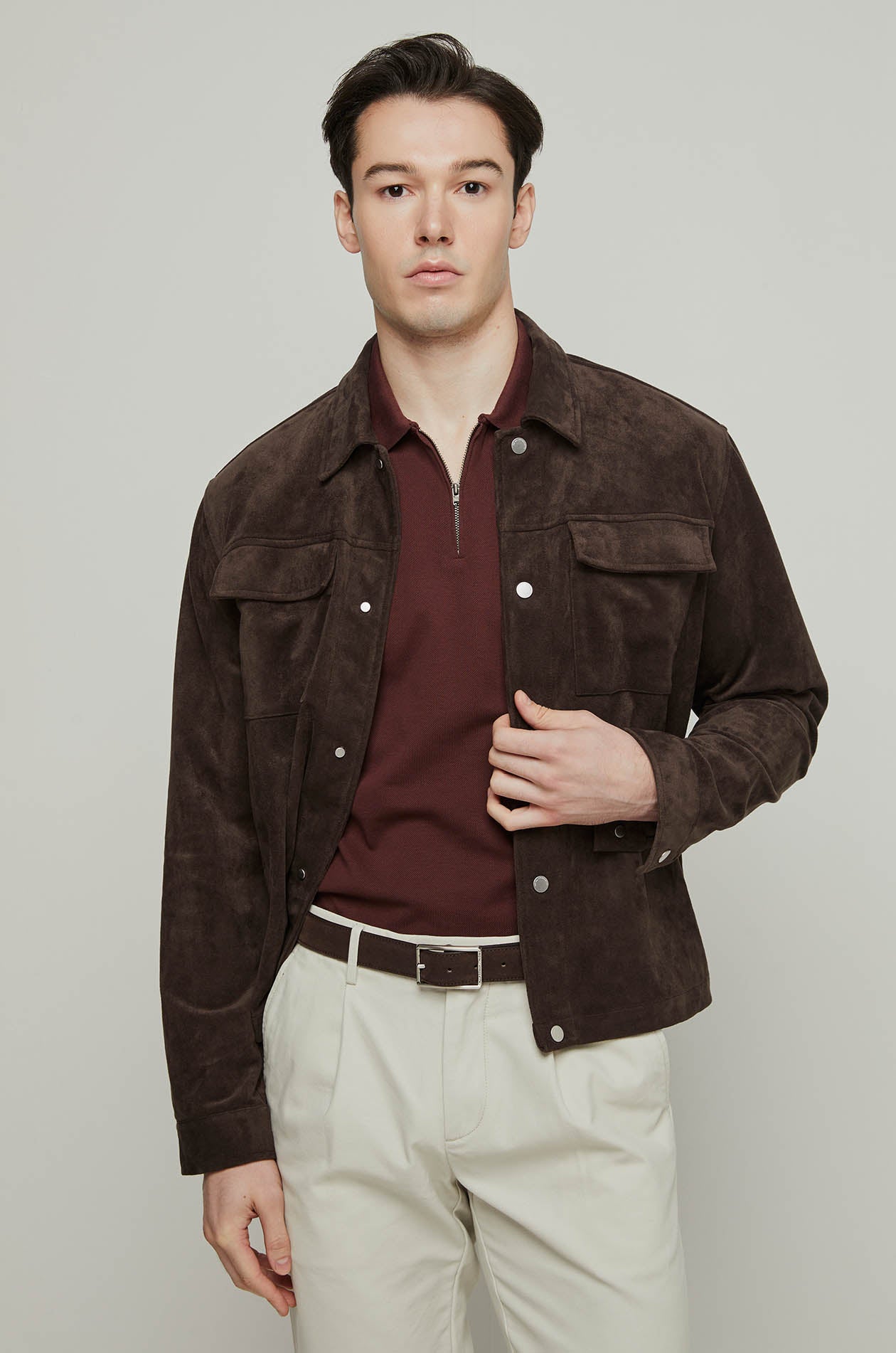 HALF-ZIP PIQUE POLO