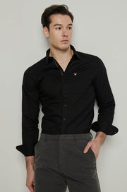 DIAGONAL TEXTURED LONG SLEEVE SHIRT