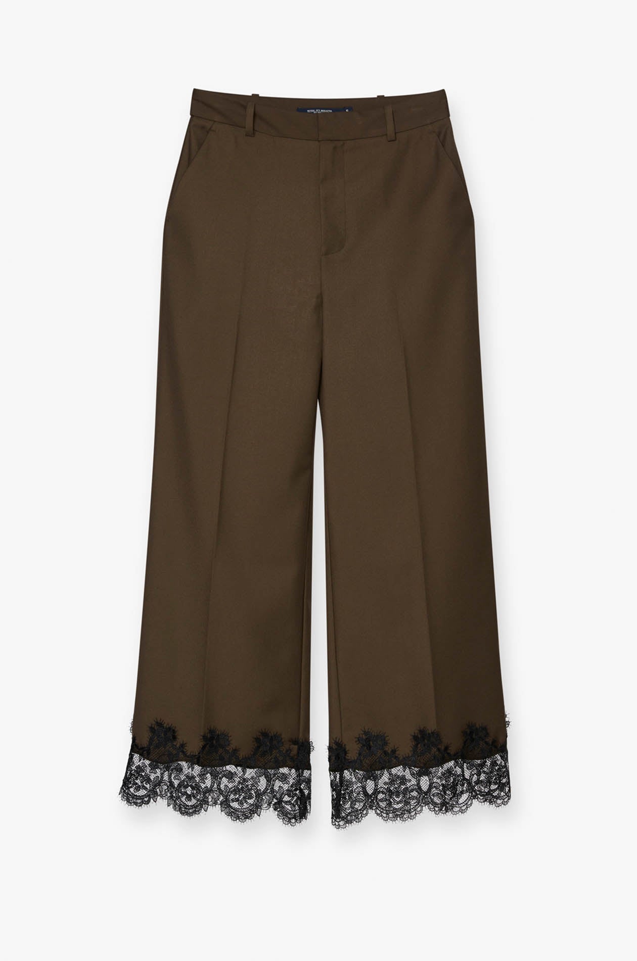 LACE TRIM FLARED PANTS