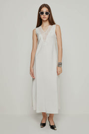 LACE TRIM MAXI DRESS