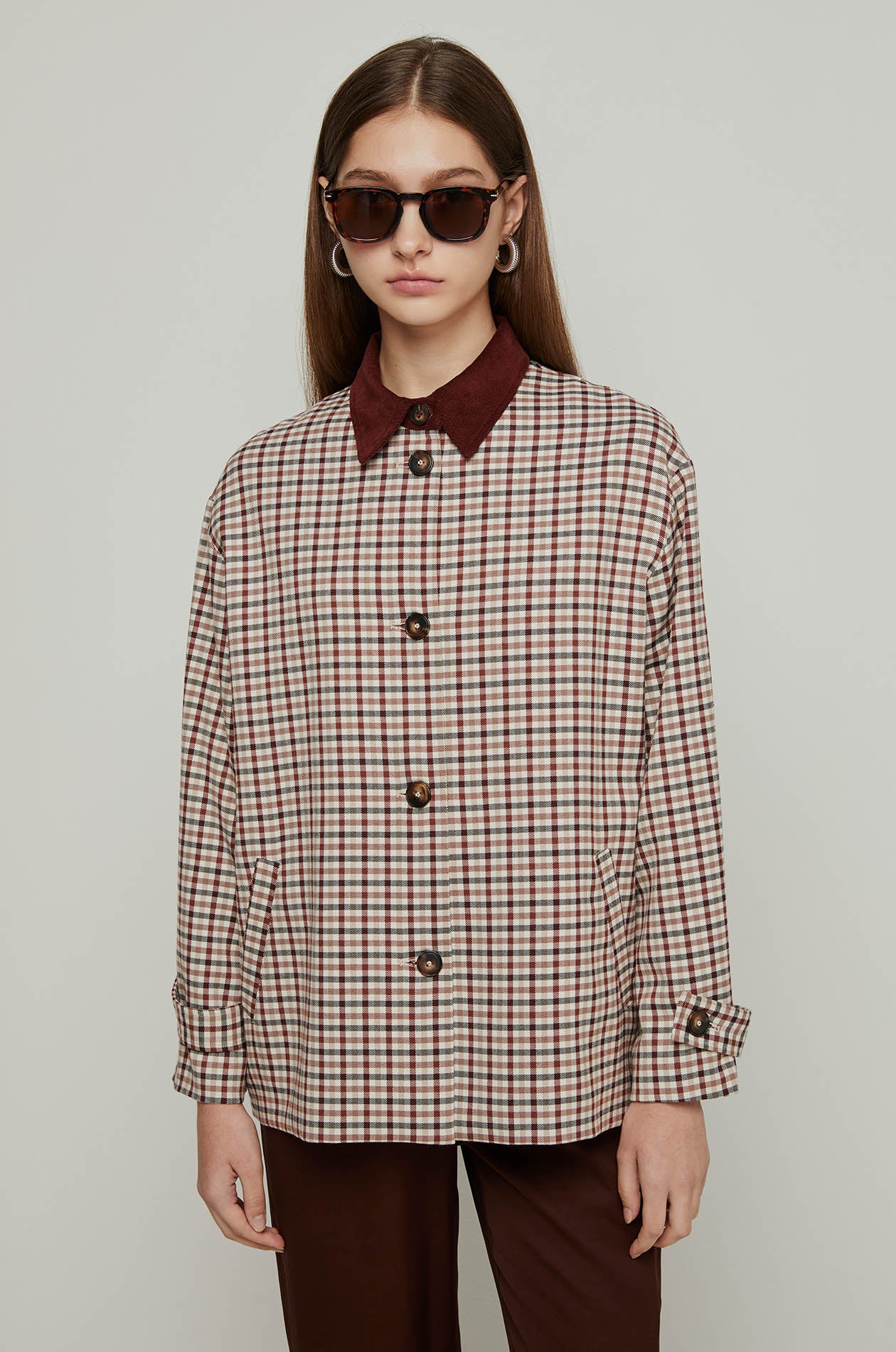 CHECKED PRINTED JACKET