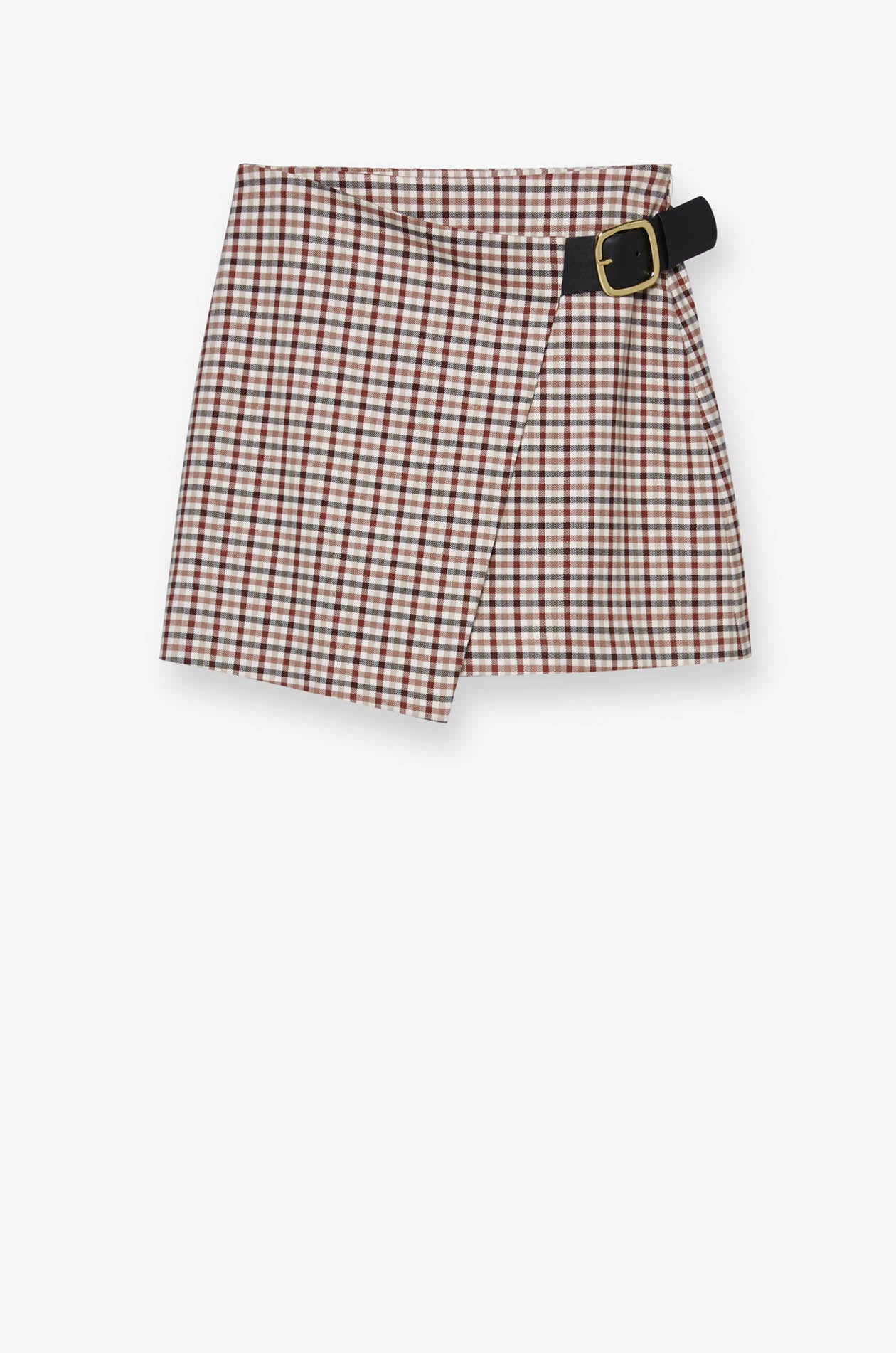 CHECK PRINTED MINI SKIRT