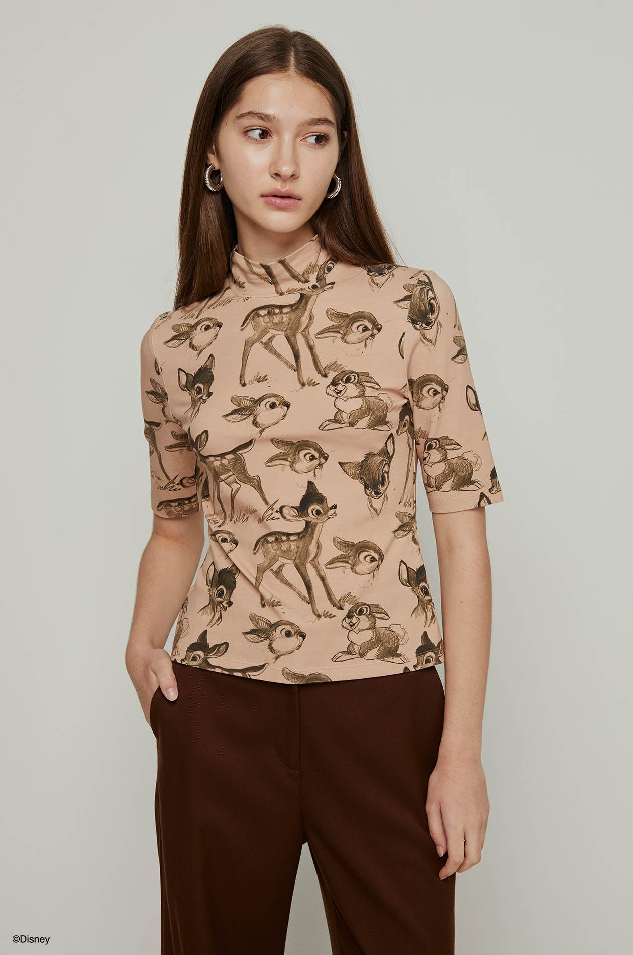BAMBI AND FRIENDS MOCK NECK TEE