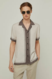 RIR MONOGRAM PRINTED CAMP SHIRT