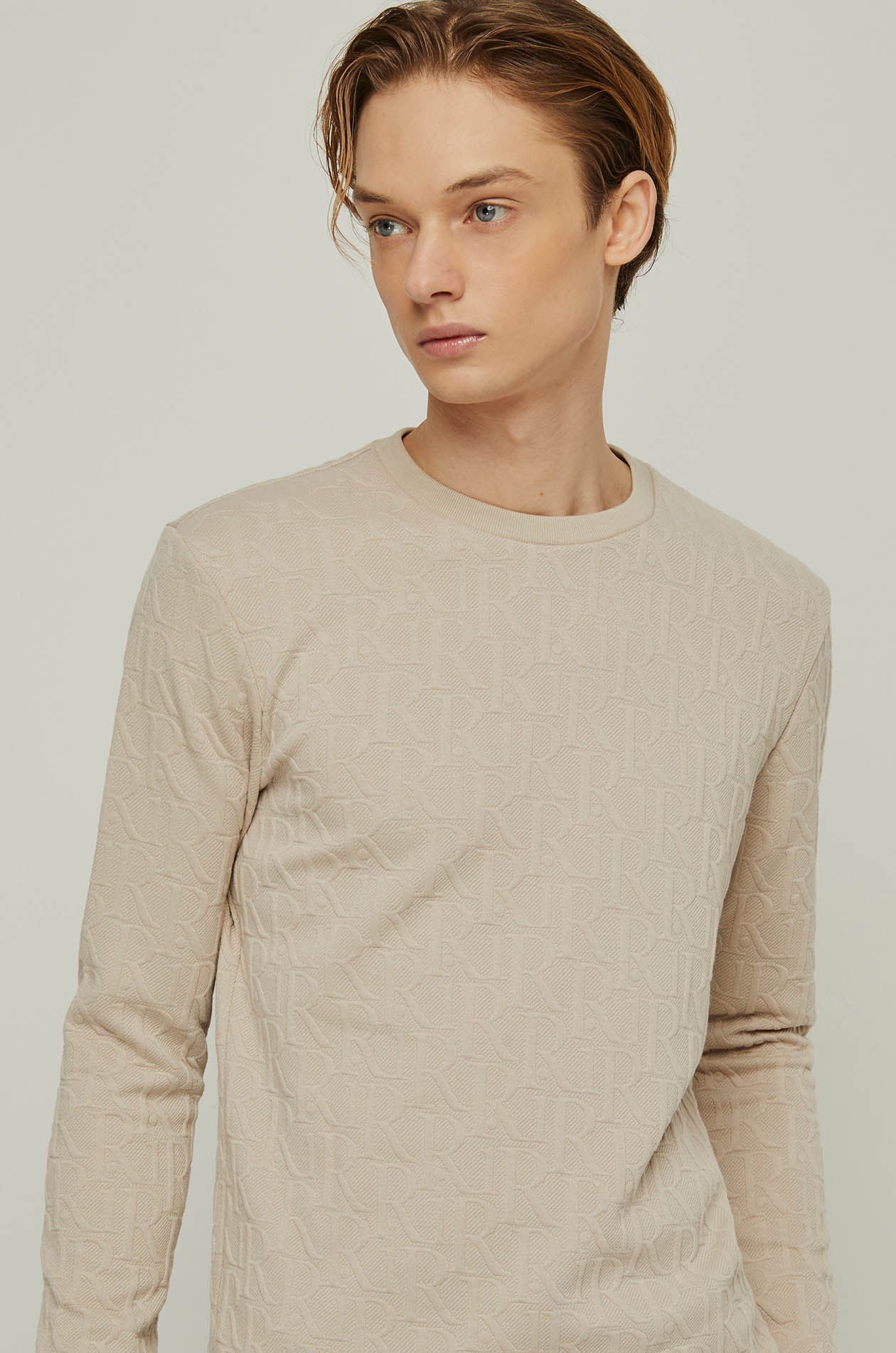 RIR MONOGRAM JACQUARD PULLOVER