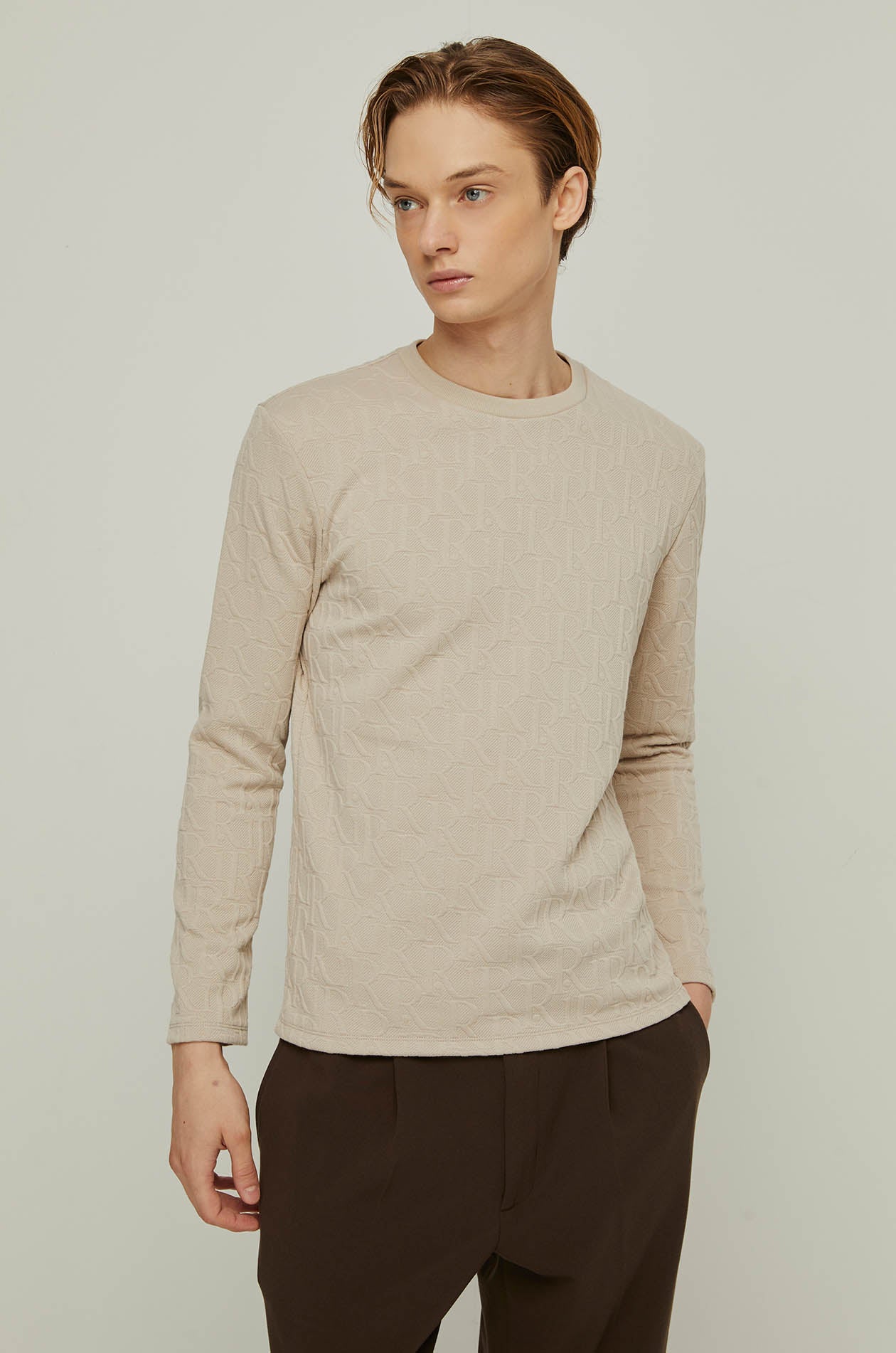 RIR MONOGRAM JACQUARD PULLOVER